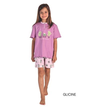 Pigiama corto da bambina in jersey di cotone Gary 2141 Tg.3/7 Anni