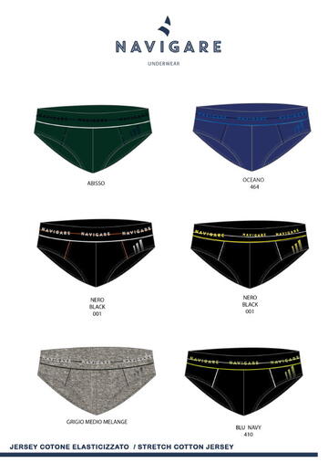 Slip uomo in cotone elasticizzato Navigare 21431Z - CIAM Centro Ingrosso Abbigliamento