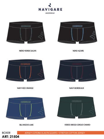 Boxer uomo in cotone elasticizzato Navigare 21504 - CIAM Centro Ingrosso Abbigliamento