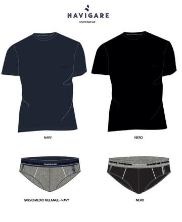 Completo uomo con t-shirt e slip Navigare 21563 - CIAM Centro Ingrosso Abbigliamento