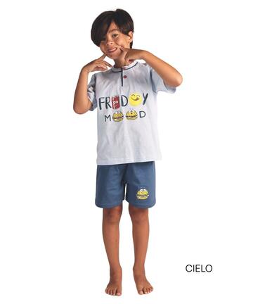 Pigiama corto da bambino in jersey di cotone Gary 3157 8-10 Anni