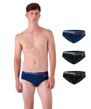 Slip garçon en coton extensible Navigare 21579J