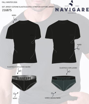 Completo uomo con t-shirt e slip Navigare 31687