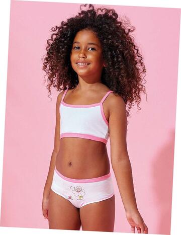Completo da bambina con brassiere e slip in cotone elasticizzato Jadea 219 - CIAM Centro Ingrosso Abbigliamento