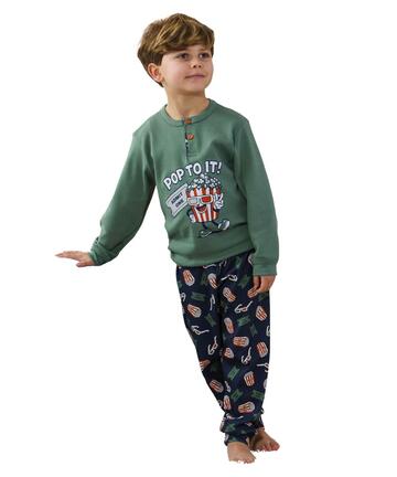 Pigiama da bambino in jersey di cotone caldo Gary 2200 3/7 anni - CIAM Centro Ingrosso Abbigliamento