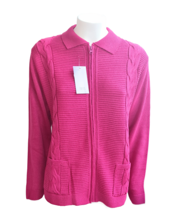 Giacca polo da donna a maniche lunghe in maglia M-XL24114 Iris  - CIAM Centro Ingrosso Abbigliamento
