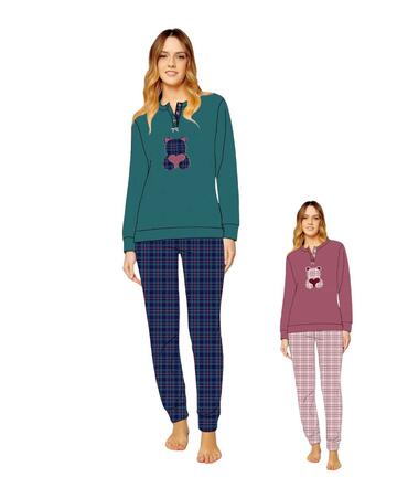 Pigiama donna in jersey di cotone caldo Irge MII2413 - CIAM Centro Ingrosso Abbigliamento