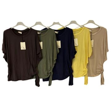 MAGLIA FIOCCO DONNA MANICA CORTA VISCOSA FLORA 25135&nbsp;