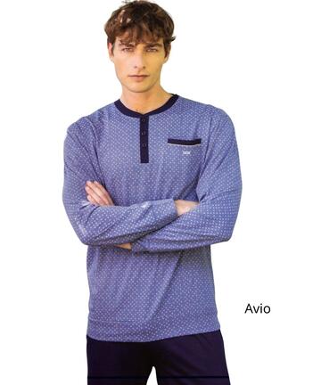 Pigiama uomo a manica lunga in jersey di cotone Irge IRL 2529 - CIAM Centro Ingrosso Abbigliamento