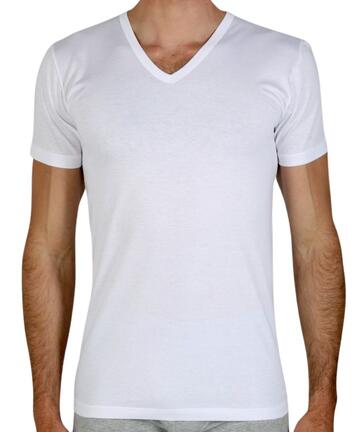 T-shirt uomo a V in cotone filo di Scozia Fragi 2540