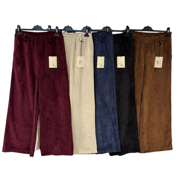 PANTALONE DONNA IN VELLUTO FLORA 256167 - CIAM Centro Ingrosso Abbigliamento