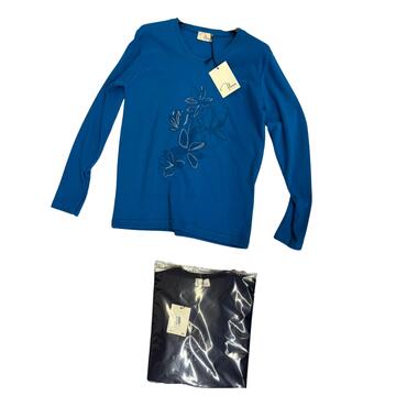 MAGLIA DONNA MANICA LUNGA INTERLOCK FLORA 2579   - CIAM Centro Ingrosso Abbigliamento