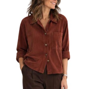 Camicia donna crop in velluto Flora 258906&nbsp;