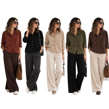Camicia donna crop in velluto Flora 258906&nbsp;