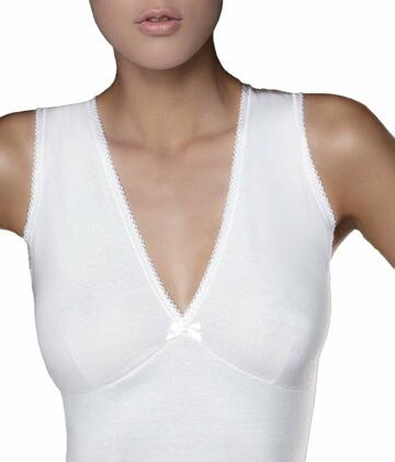 Canottiera donna in cotone con forma seno spalla larga Giorgi 26262 Lucia - CIAM Centro Ingrosso Abbigliamento