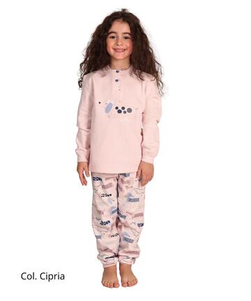 Pigiama da bambina in calda felpa di cotone Gary 2054 Tg.3/7 anni - CIAM Centro Ingrosso Abbigliamento