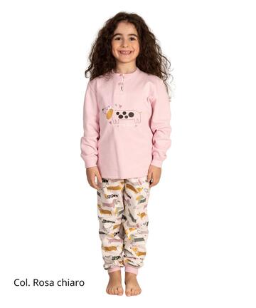Pigiama da bambina in calda felpa di cotone Gary 2054 Tg.3/7 anni - CIAM Centro Ingrosso Abbigliamento