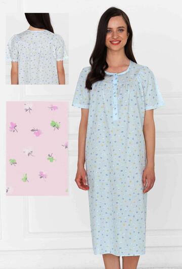 Camicia da notte donna in TESSUTO di cotone Linclalor 30825 - CIAM Centro Ingrosso Abbigliamento