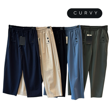 PANTALONE DONNA OVER PUNTO MILANO FLORA CURVY 3138&nbsp;