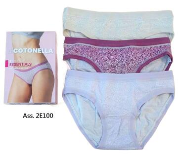 Slip donna in cotone elasticizzato fantasia Cotonella 3362 MODA (3 CAPI) - CIAM Centro Ingrosso Abbigliamento