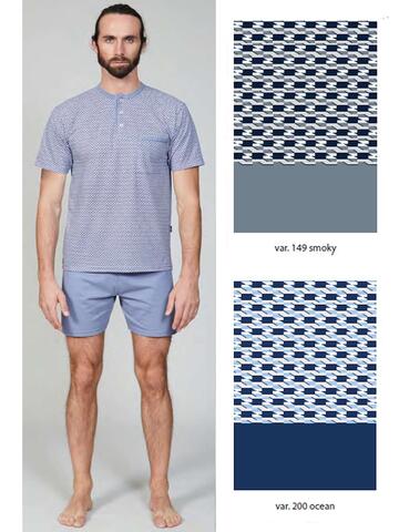 Men's plus size short-sleeved pajamas in Bip Bip cotton jersey 3649 - CIAM Centro Ingrosso Abbigliamento