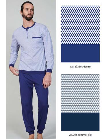 Men's cotton jersey pajamas with Bip Bip cuffs 3653 - CIAM Centro Ingrosso Abbigliamento