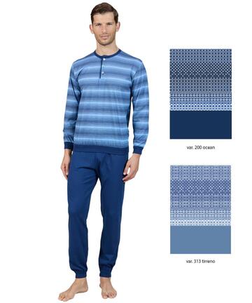 Pigiama uomo in jersey di cotone con polsini Bip Bip 3777