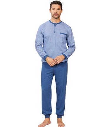 Pigiama uomo taglie forti in jersey di cotone con polsini Bip Bip 3784 Tg.58 - 60 - CIAM Centro Ingrosso Abbigliamento