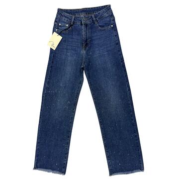 JEANS DONNA PALLAZZO STRASS FLORA 4000  - CIAM Centro Ingrosso Abbigliamento