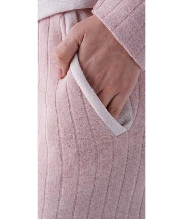 Pigiama donna aperto in caldo jersey di cotone lanato Pigiamiamoci 4218