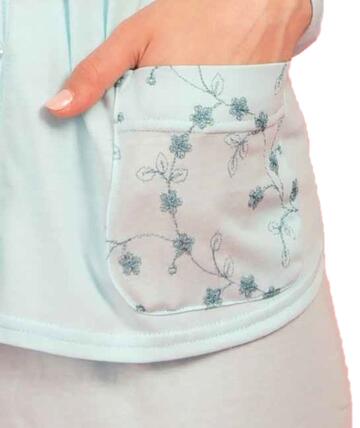 Silvia 44338 short-sleeved clinical nightdress in cotton jersey - CIAM Centro Ingrosso Abbigliamento