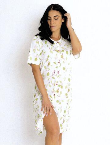 Camicia da notte clinica a manica corta in cotone Silvia 45300 - CIAM Centro Ingrosso Abbigliamento