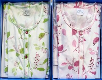 Camicia da notte clinica a manica corta in cotone Silvia 45300 - CIAM Centro Ingrosso Abbigliamento