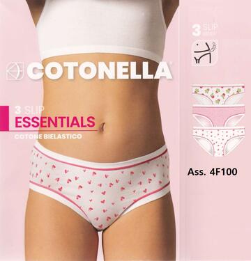 Girls' briefs in stretch cotton Cotonella AB104 (tri-pack) - CIAM Centro Ingrosso Abbigliamento