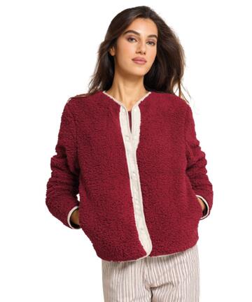 Giacca donna con zip in caldo pile coral pelliccia Jadea 5292