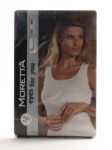 Майка женская с широкими плечами из лайма Moretta T393 размер 3-6 Белый - CIAM Centro Ingrosso Abbigliamento