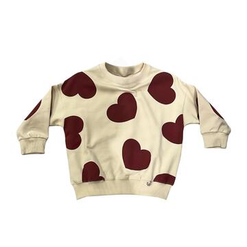 FELPA GIROCOLLO BAMIBNA CON STAMPA CUORI JHM 53FB419  - CIAM Centro Ingrosso Abbigliamento