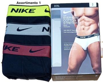 SLIP UOMO COTTON STRETCH DRY-FIT NIKE 0000KE1006 3-PACK - CIAM Centro Ingrosso Abbigliamento