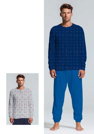 Pigiama uomo a manica lunga in jersey di cotone Smarty by Cippi 558