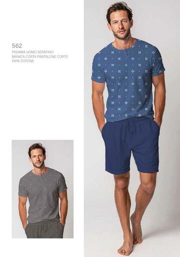 Cippi Smarty 562 Herren-Pyjama aus kurzärmeligem Baumwolljersey - CIAM Centro Ingrosso Abbigliamento