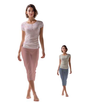 Pigiama donna a manica corta in jersey di cotone Cippi 5761 - CIAM Centro Ingrosso Abbigliamento