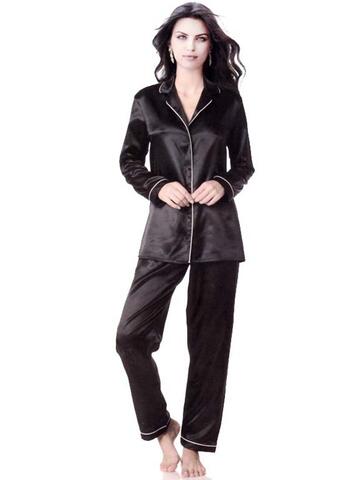 Pigiama donna aperto in raso di Andra 8334 - CIAM Centro Ingrosso Abbigliamento