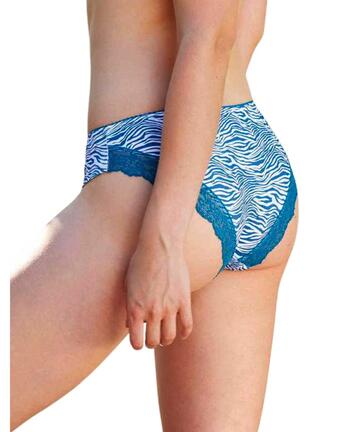 Slip donna moda in cotone elasticizzato e pizzo Jadea 6586