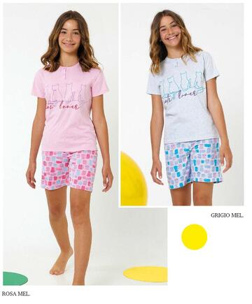 Girls' Short Pyjamas in Cotton Jersey Il Granchietto GP7110 - CIAM Centro Ingrosso Abbigliamento