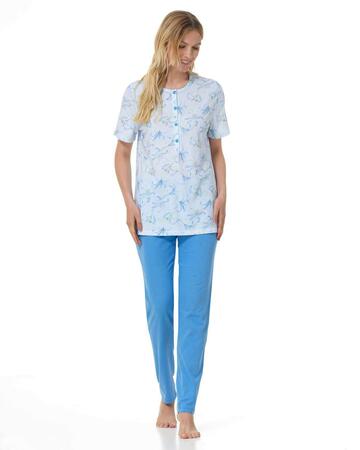 Women's short-sleeved pajamas in Linclalor cotton jersey 75093 - CIAM Centro Ingrosso Abbigliamento