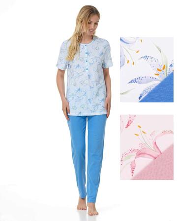 Women's short-sleeved pajamas in Linclalor cotton jersey 75093 - CIAM Centro Ingrosso Abbigliamento