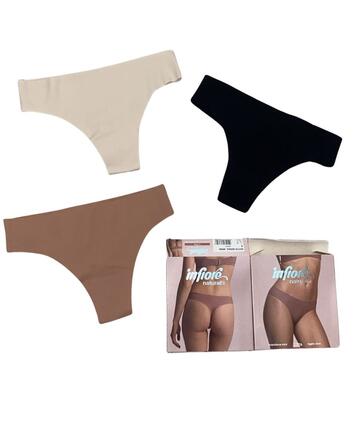 Brasiliana donna taglio vivo in cotone elasticizzato Naturalfit Infiore 776