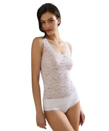 Canottiera donna pizzo taglio laser Jadea 8024