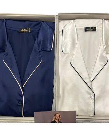 Pigiama donna aperto in raso di Andra 8334 - CIAM Centro Ingrosso Abbigliamento