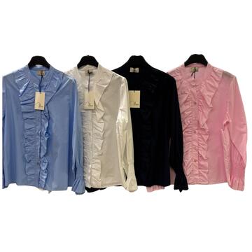 CAMICIA DONNA IN COTONE MANICA LUNGA FLORA 85835&nbsp;